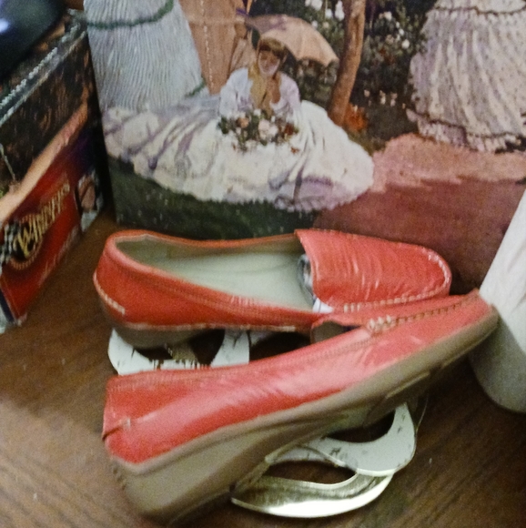 Trotters Leather Orange loafer shoes New!,Size 10W, 🥿Vintage Gift.🎁 💝 - Picture 8 of 16